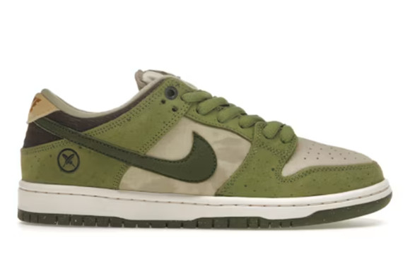 Women's Green Dunk Low Shoes 0256